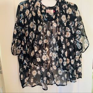 Floral Sheer Kimono Cardigan